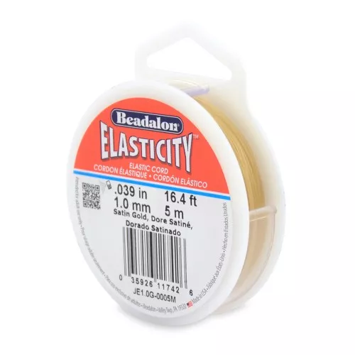 Fil élastique Elasticity 1 mm - Doré satiné x5m
