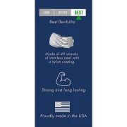 Fil Cablé 49 brins 0.46 mm - Beadalon - Placage Argent fin x3.05m