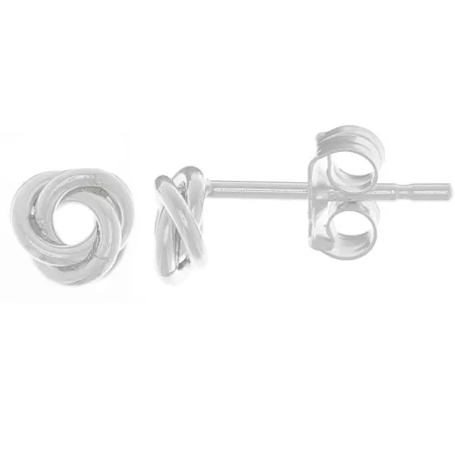 Boucles d'oreilles 3 anneaux entrelacés 5 mm - Argent 925 x2