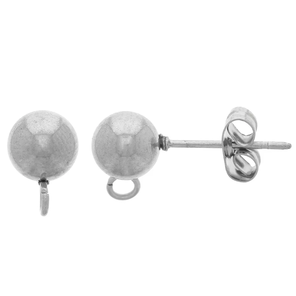 140 Pièces Boucles D'Oreilles Acier Inoxydable - Tiges 4mm, Fermoirs Papillon Et Silicone - Création Bijoux
