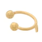 Bague d'oreille fine 10 mm avec boules dévissables - Acier inoxydable 304 Doré x1