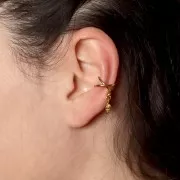 Bague d'oreille croisée 10 mm pour oreille gauche - Acier inoxydable 304 x1