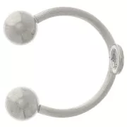 Bague d'oreille fine 12 mm avec boules dévissables - Acier inoxydable 304 x1