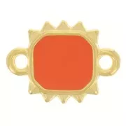 Intercalaire soleil rectangle 14x10 mm résine époxy - Doré à l'or fin - Hyacinth