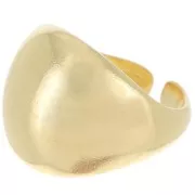 Bague large bombée - Taille 55 - Doré à l'or fin x1