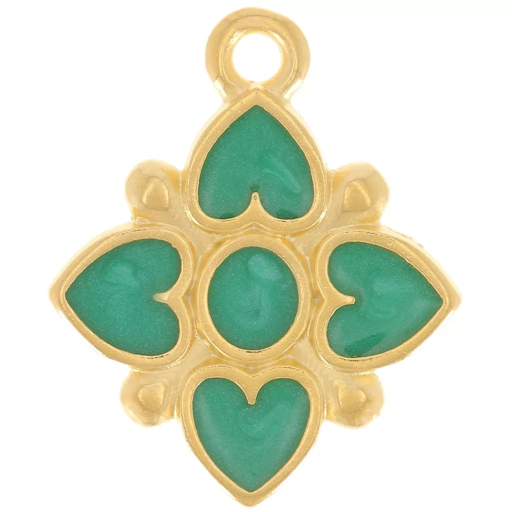 Collier Pendentif Coeur Ouvert Perles De Verre Et Nacré – Fantaisie – Sans Boîte