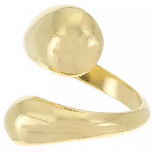 Bague large bombée - Taille 56 - Doré à l'or fin x1
