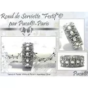 Support en polymère biodégradable par Puca® - Rond de serviette - 42 mm x1