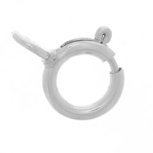Fermoirs à ressort 5 mm avec anneau fermé - Argent 925 x50