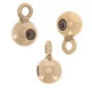 Perle stoppeur attache breloque 3mm avec trou de 0.5mm Gold Filled (or laminé) x1