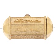 Perle cylindre exclu Perles&Co - pierre gemme 25x12 mm Doré Or fin - Oeil de tigre