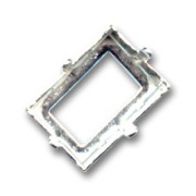 Serti griffe pour cabochon PureCrystal 4527 14x10 mm argenté|raw }}