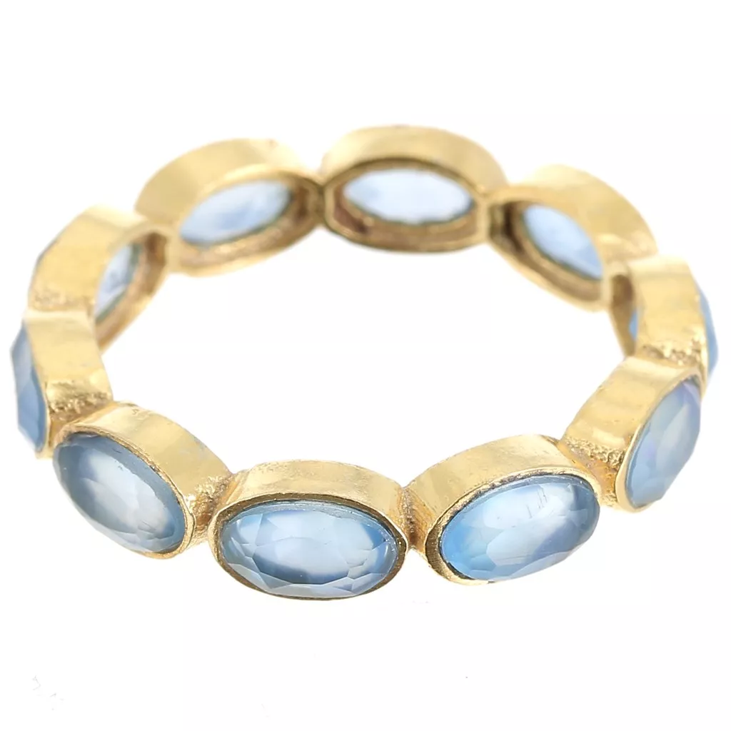 Lot De 5 Bagues Femme Bohème - Pierre Ovale Turquoise, Taille Réglable, Alliage Hypoallergénique, Cadeau Femme