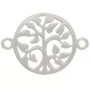Intercalaire rond ajouré 13.5 mm - motif arbre de vie - Argent 925 x1