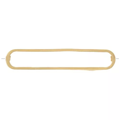 Intercalaire rectangle arrondi 29x6 mm - Argent 925 Doré à l'or fin x1