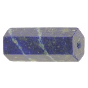 Perle tube hexagone en pierre gemme 17x7 mm - Lapis lazuli x1|raw }}