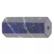 Perle tube hexagone en pierre gemme 17x7 mm - Lapis lazuli x1