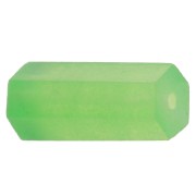Perle tube hexagone en pierre gemme teintée 17x7 mm - Jade verte x1|raw }}