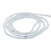 Perles rondes facettées 2 mm pierre gemme  - Aigue-marine x32cm|raw }}
