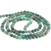 Perles rondes facettées 3 mm pierre gemme - Chrysocolle x39cm|raw }}