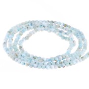 Perles rondes facettées 3 mm pierre gemme - Larimar x32cm