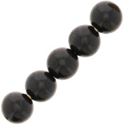 Perles rondes 4 mm pierre gemme - Spinelle noir x20|raw }}