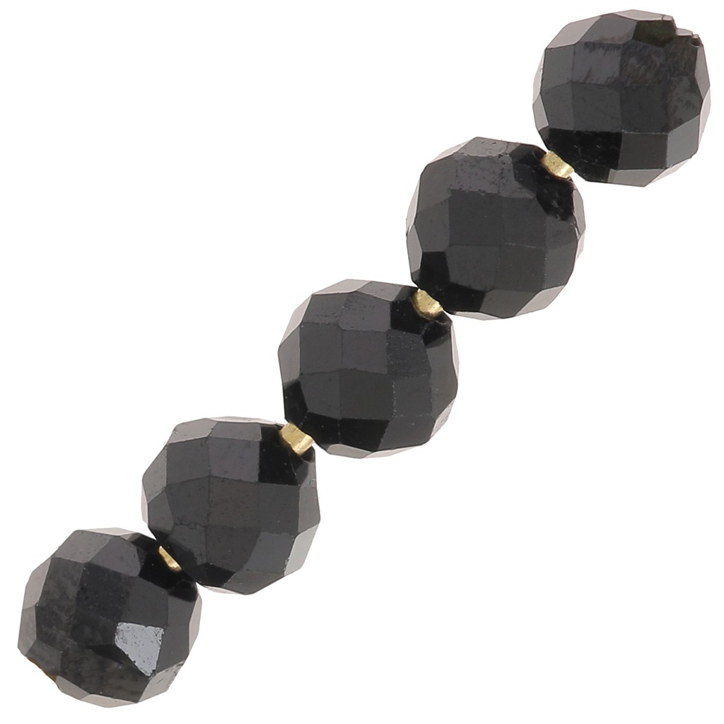 Lot De 40 Perles Spinelle Noir Facettées 1.5-2mm - Boules Pour Bijoux, Création Homemade