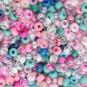 Perles rocailles Preciosa 8/0 3 mm - Mix Opaque - Transparent Multicolore x20g
