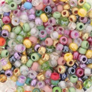 Preciosa Perles rocailles 8/0 3 mm - Mix Opaque - Transparent Multicolore x20g