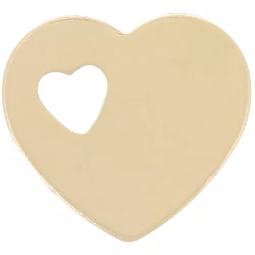 Sequin coeur 11x12 mm - Gold filled (Or laminé)  x1