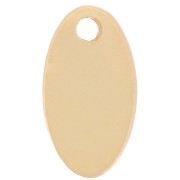 Sequin ovale 10x5.5 mm médaille à graver - Gold filled (Or laminé) x1