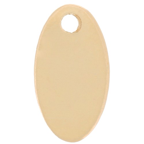 Sequin ovale 10x5.5 mm médaille à graver - Gold filled (Or laminé) x1