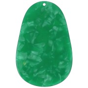 Pendentif ovale 50x33 mm en acétate - Vert nacré x1