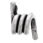 Pendentif barbelé 13x7 mm - Placage Argent fin vieilli x1|raw }}