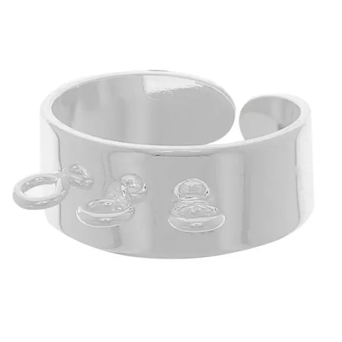 Bague large 3 anneaux - Taille réglable 53 à 57 - Placage Argent fin x1