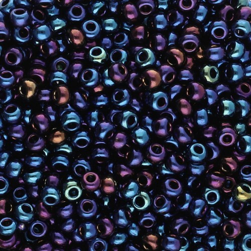Perles rocailles Preciosa 9/0 2.5 mm - Blue Iris x20gr