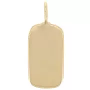 Pendentif rectangle arrondi 20x8 mm - Plaqué Or 3 microns x1