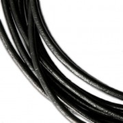 Cordon cuir 1 mm Noir x 2.95 m