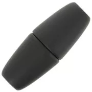 Fermoir aimanté 34 mm pour cordon 6 mm - Noir mat x1