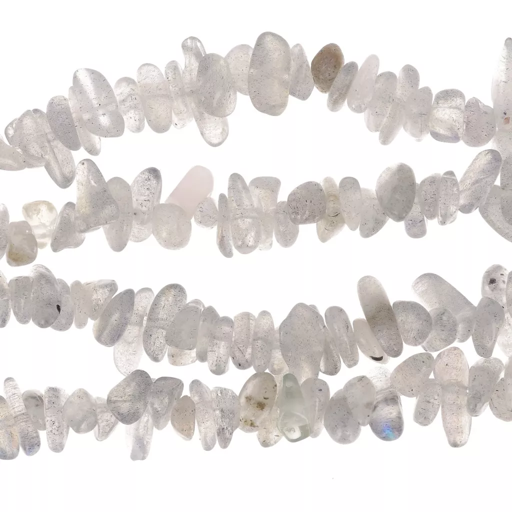 Lot De 100 Perles Chips En Pierre De Lune Naturelle - Diamètre 5 à 8 Mm, Multicolores
