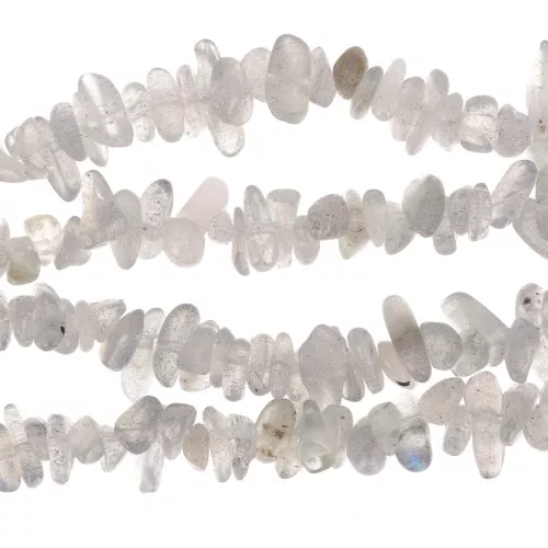 Perles chips 5 - 8 mm en pierre gemme  - Labradorite x80cm