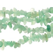 Perles chips 5 - 8 mm en pierre gemme  - Aventurine x80cm|raw }}