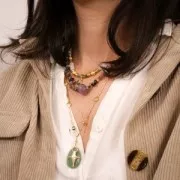 Perles chips 5 - 8 mm en pierre gemme - Jade verte x80cm