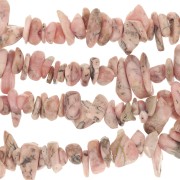 Perles chips 8 - 11 mm en pierre gemme  - Rhodochrosite x84cm