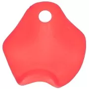 Sequins pétales de fleurs irrégulières 15 mm en acrylique effet dépoli - Rouge x15