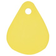 Sequins pétales de fleurs incurvés  17 mm en acrylique effet dépoli - Jaune x15|raw }}