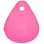 Sequins pétales de fleurs incurvés  17 mm en acrylique effet dépoli - Fuchsia x15