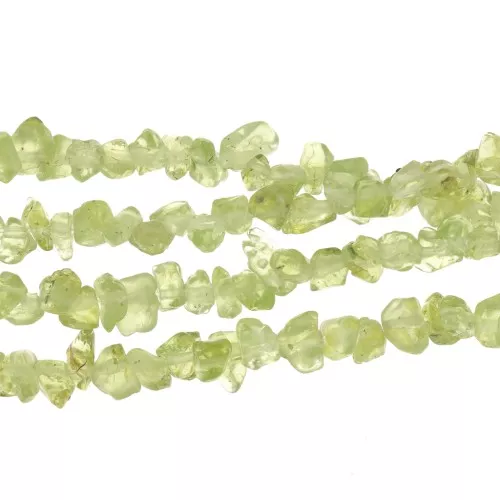 Perles chips 3 - 5 mm en pierre gemme - Peridot x78cm