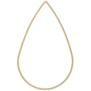 Anneaux de montage et tissage goutte 38x25 mm - Laiton brut x25|raw }}