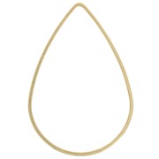 Anneaux de montage et tissage goutte 25x17 mm - Laiton brut x50|raw }}